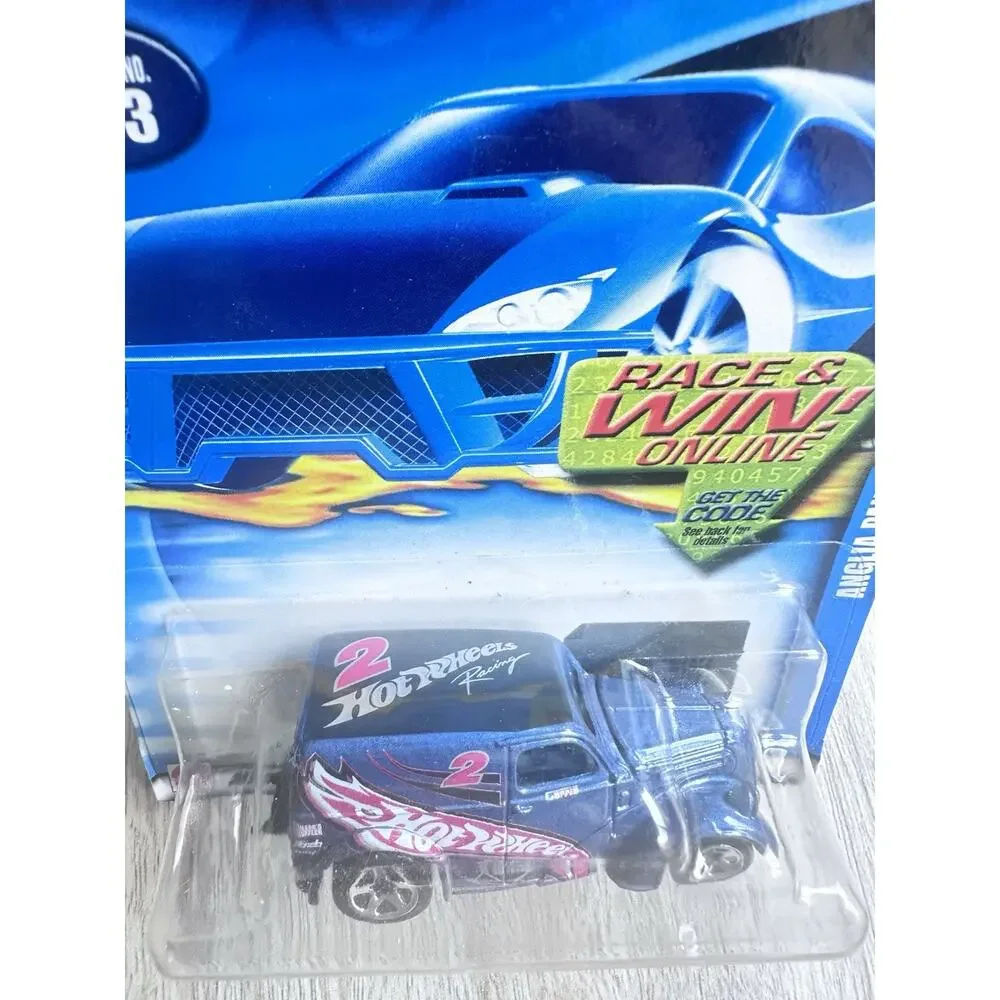 2002 Hot Wheels Anglia Panel #143 Truck Blue Card Mainline Series Blue New H61